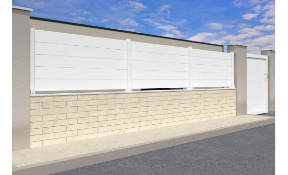 Portillon aluminium battant plein en kit  - 3 2