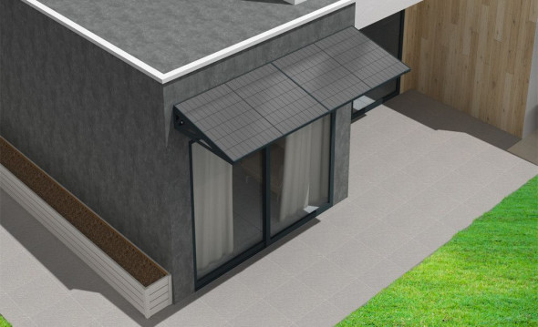 Auvent solaire photovoltaïque Electre vue de dessous 2