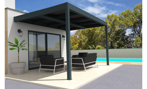 Prix direct usine, pergola bioclimatique aluminium, store banne, store  double pente - Stores Online