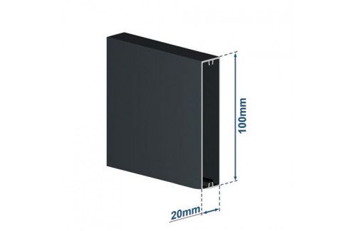 Lame PB09 100 mm pour clôture aluminium panneau ajourée ou panneau plein Stores Online.