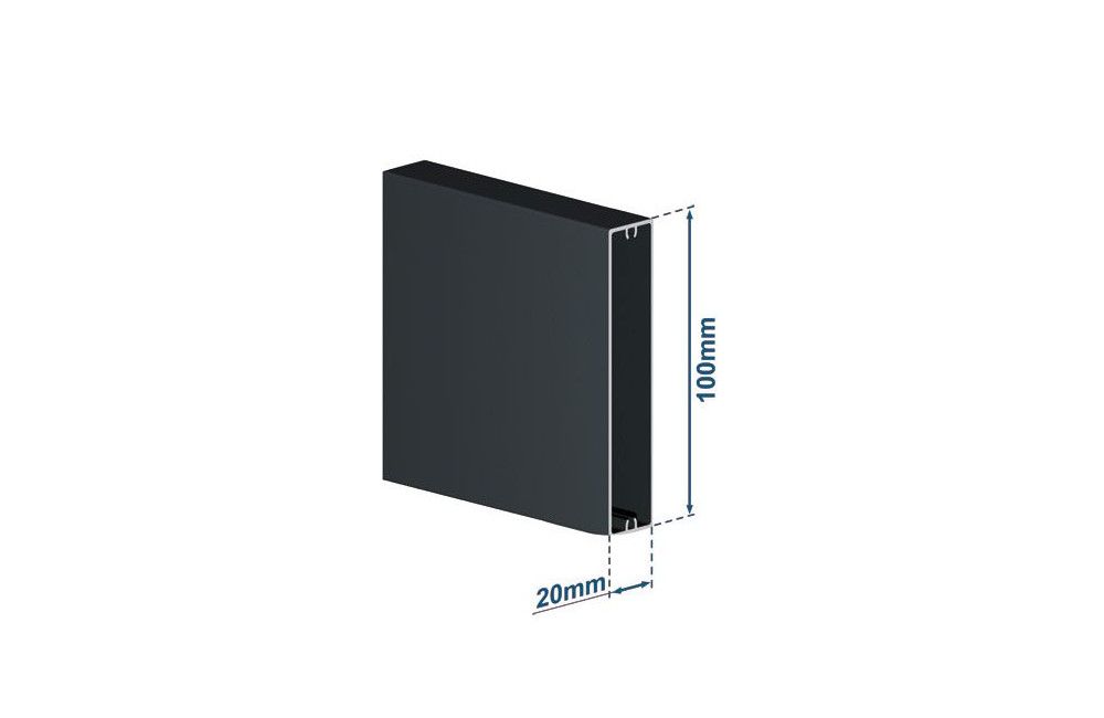 Lame PB09 100 mm pour clôture aluminium panneau ajourée ou panneau plein Stores Online.