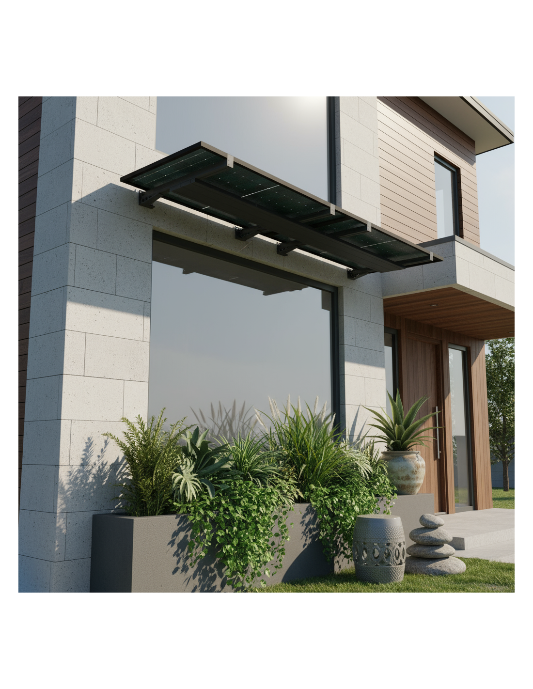 Auvent photovoltaïque Electre pose... Auvent photovoltaïque Electre pose...