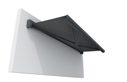 Store banne coffre intégral Nova Gris Anthracite Motorisé à télécommande + manœuvre de secours et éclairage led vue de dessous