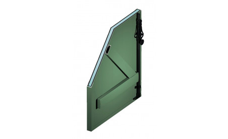 Volet battant isolé en aluminium vert pâle ral6021 structuré