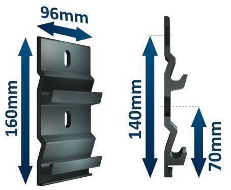 Encombrement support aluminium pergola bioclimatique titan à lames orientables perpendiculaires