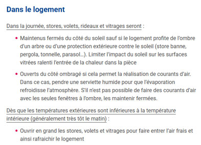 Santé Public France : Chaleur et logement