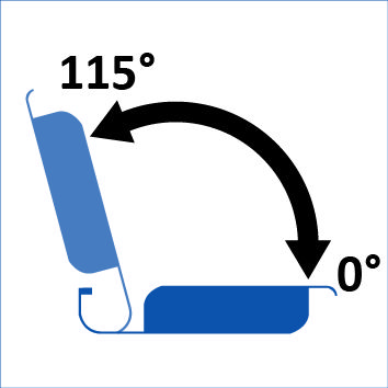 Variation de l'inclinaison de 0° à 115° des lames orientables de la pergola bioclimatique H3 Titan