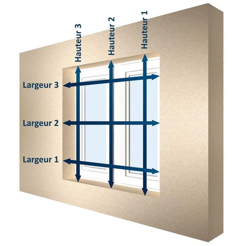 Prise de mesure pour installation volet battant isolé