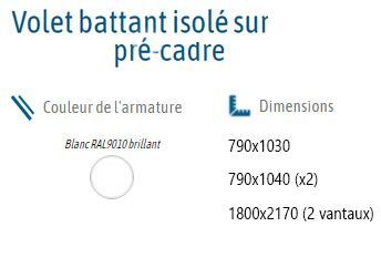 Configuration volets isolés